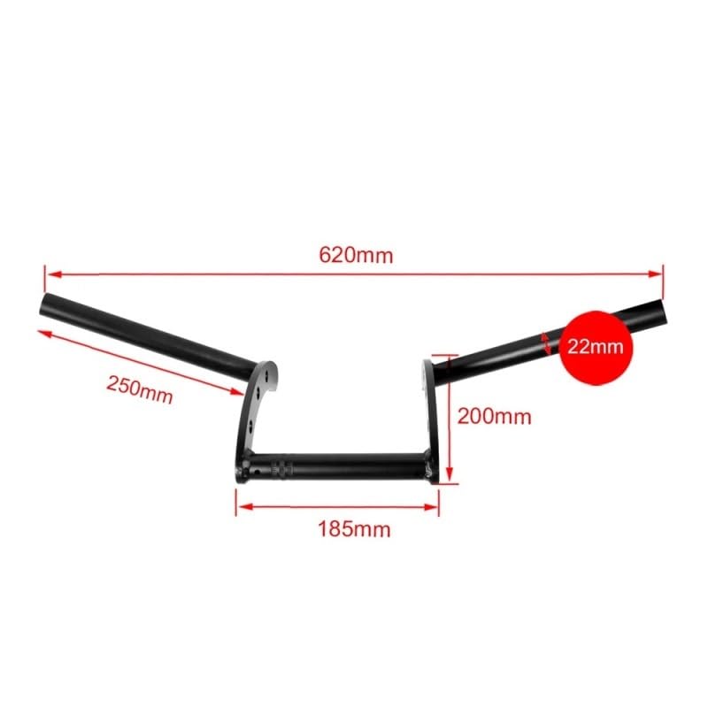 Manillar Z de 22mm en color negro para motos Chopper y Sportster 883 2