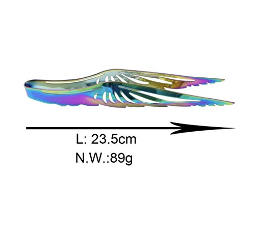 Hookahrized Shisha Kohle Zange | Wing Flügel Design | Rainbow | 23 cm | Aluminium – Bild 3