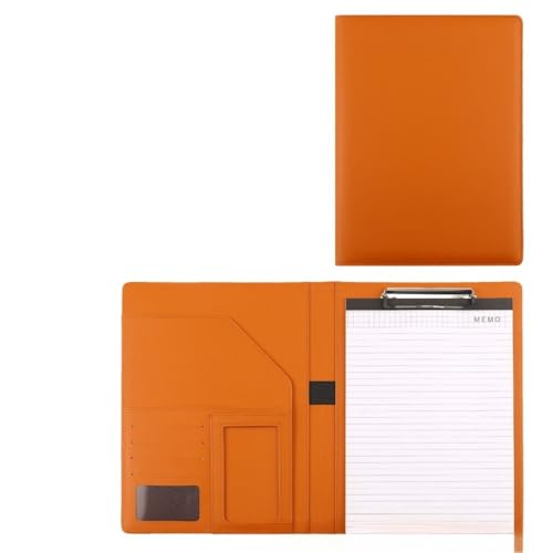 Angoda フォルダー 多機能収納 レザー素材 内蔵電卓 書類整理 収納ポケット ビジネス 会議 面接 書類保護 A4サイズ (A4用紙,茶色)