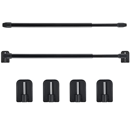 Jetec 2 Stück Ausziehbare Gardinenstange ohne Bohren Selbstklebende...