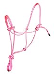 Hunters Saddlery Natural Horsemanship Rope Halter Headcollar Compatible with Parelli Horse Training Method (Foal, Pink)