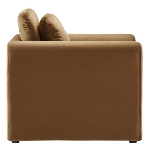 Sillón Curvo Terciopelo Marrón miniatura 5