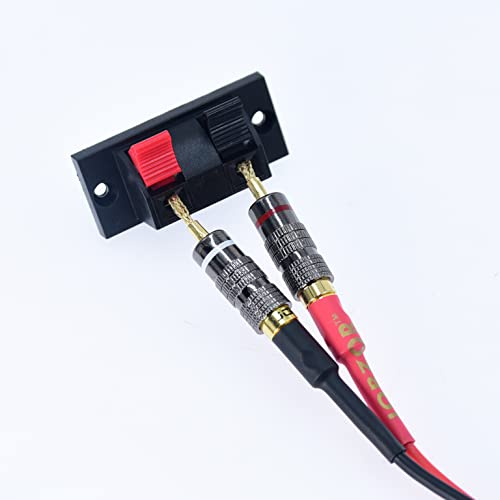 Adaptadores Banana hembra 4mm con pin roscado x4 miniatura 4