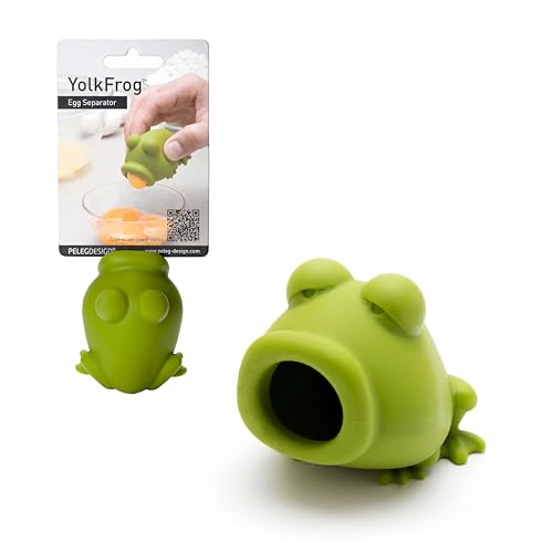 Peleg Design Séparateur de Jaune d'Oeuf en Silicone - Accessoire de Cuisine Pratique pour Séparer le Jaune du Blanc - Ustensile de Pâtisserie (YolkFrog)