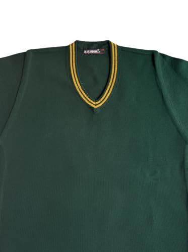 Image of Boy's School Uniform Lining Full Sleeves Sweater - Daffodil