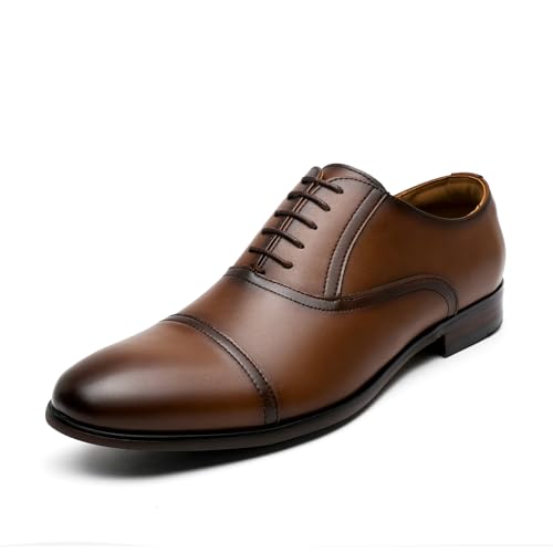 Men's Dress Shoes PU Leather Oxford for Men Classic Comfortable Formal Business lace up No Creases Mens Dress Shoes
