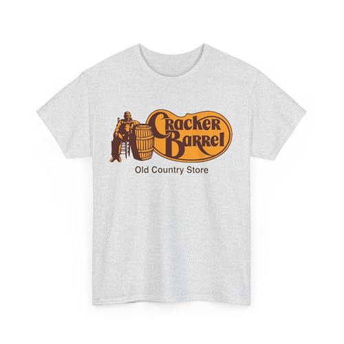 Vintage Cracker Barrel Unisex Heavy Cotton Tee - Retro Country Store Tee, Casual Wear, Gift for Foodies, Nostalgic Apparel,