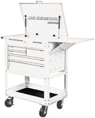 30 in. 5 Drawer Mechanic's Tool Cart Cabinet - White