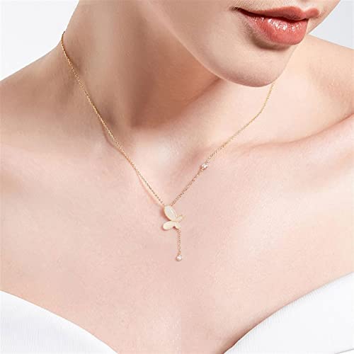 Collier papillon en argent sterling ne ternit pas chaîne de luxe