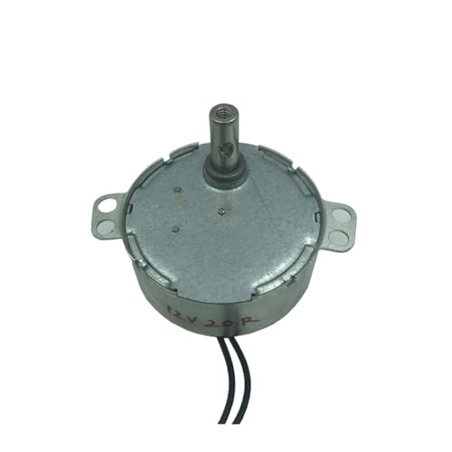 YANGC JS-50B(S) Motor de CC de 5 V, 6 V, 9 V, 12 V y 24 V, micromotor eléctrico síncrono sin escobillas, engranaje metálico CW/CCW(C shaft,0.8rpm CW CCW,24V)