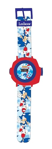 Lexibook, Sonic The Hedgehog, Réveil veilleuse Sonic, Sons et mélodies, Écran LCD rétro-éclairé, Lumineux, Snooze, Bleu, RL800SN