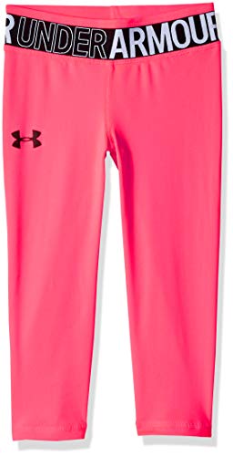 Under Armour Girls' HeatGear Armour Capri, Penta Pink (975)/Black, Youth Small