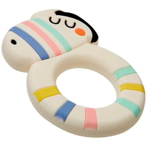 Image of C.R. Gibson BTEE-23954 Zebra 100% Food Grade Silicone Teether for Babies, 2.3 inch W x 2.4 inch L, Multicolor