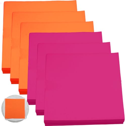 Hintyne Lot de 120 Serviettes en Papier jetables antidérapantes Rose Rouge et Orange 33 x 33 cm pour fête Mariage dîner et Cocktail