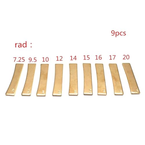 Cale radius pour frette guitare lot de 9 outils de presse lutherie acoustique - 5