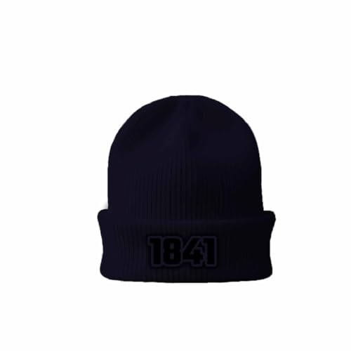 Cuffed beanie navy 1841 bonnet hiver homme bleu marine bonnet femme revers tricot chaud