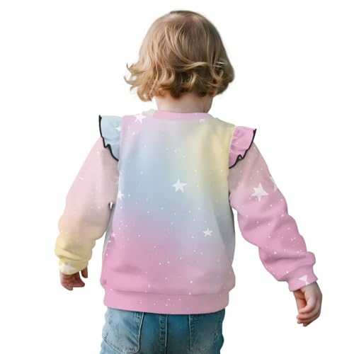 ZFRXIGN Graphic Crewneck Sweatshirt Size 1-8 Years Ruffle Shirt Cute Long Sleeve Tops for Birth Party Bounce Shirts2