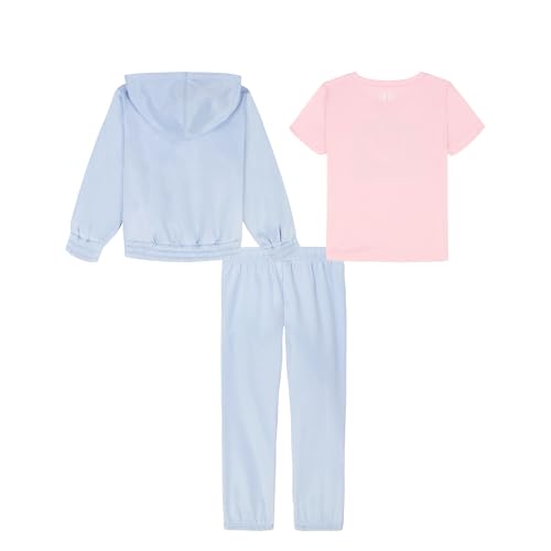 Image of Under Armour Girl's 3-Piece Fleece Hoodie, Pants, and Short Sleeve Tee Set