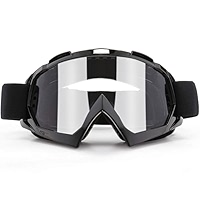 ATV Dirt Bike Goggles 4-FQ Motorcycle Goggles Motocross Dirt Bike Windproof ATV Dustproof Racing Goggles Scratch Resistant Ski Protective Safety Glasses PU Resin (Black Frame Clear Lens Lunette Motocross