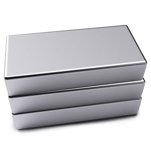 3 PCS Powerful N52 Neodymium Bar Magnets, Rare Earth Rectangular Magnets, 1.97 x 1 x 0.4 Inch