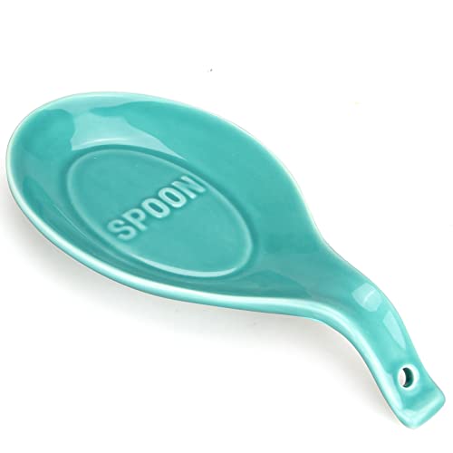 Große Keramik-Löffelablage, niedlicher Kochlöffelhalter für Herd, beste grüne Pfannenwender, Utensilienablage, tolles Geschenk für Kaffeelöffel Cover