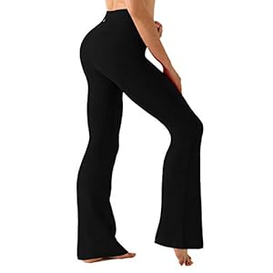 BUBBLELIME 29″/31″/33″/35″/37″ 4 Styles Women’s High Waist Bootcut Yoga Pants – Basic Nylon_Black M-35 Inseam