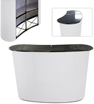 Retail Display Reception Desk Trade Show Shop Fitting Counter Exhibition Salon Mall Stand Table for New Portable Pop Up Podium Register Pull-Net Promotion Floor-Standing Free-Standing 132 * 40 * 90CM