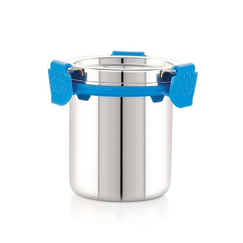 STEELLOCK PRO Stainless Steel Container/Dabba with Steel Lid Airtight for Food Storage, Easy to Carry, Leak Proof and Stackable (SLP-113/300 ML).