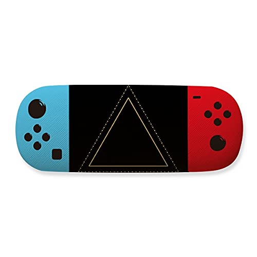 Étui à lunettes triangle au motif totem et design créatif de console de jeu