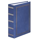 Hama Einsteckalbum London 9x13 cm (Fotoalbum für 200 Bilder im Format 9 x 13 cm, Fotobuch zum Einstecken) blau