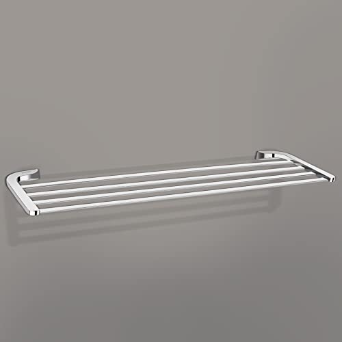 Image of Plantex Smero Pure Brass Towel Hanger for Bathroom /Bathroom Towel Rack /Bathroom Accessories - Aqua(Chrome)