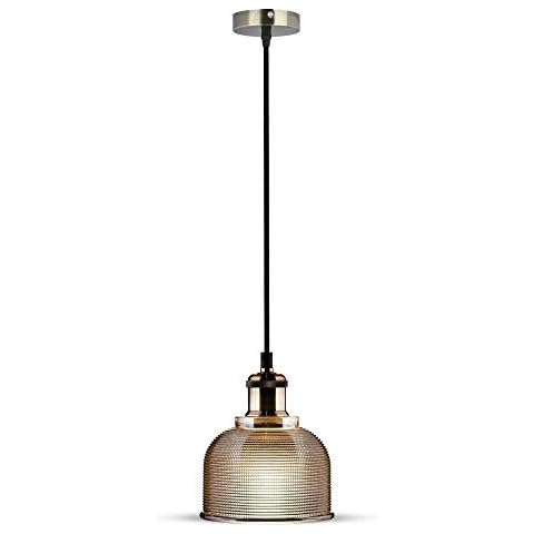 Lámpara colgante de cristal ámbar V-TAC Cover