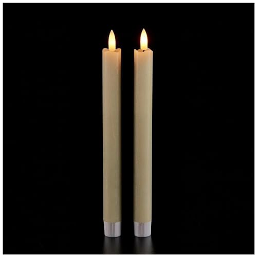 2 candele led con cera bianca e timer 8on 16 off