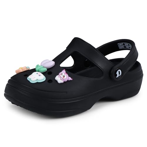 Image of DOCTOR EXTRA SOFT Women's Classic Charms Clogs /Sandals with Adjustable Back Strap for Adult | Comfortable & Light Weight | Stylish & Anti-Skid |Waterproof & Everyday Use Mules for Girls & Ladies D-511