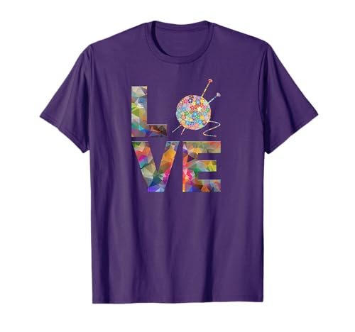Knitting gift knitting, crochet love yarn pattern stitches T-Shirt