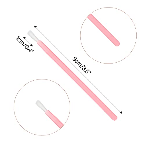 50Pcs Disposable Lip Brushes Lipstick Applicator Lip Wands Makeup Beauty Tool Kits Pyo Cookie Paint Brush (Pink) #TOP1
