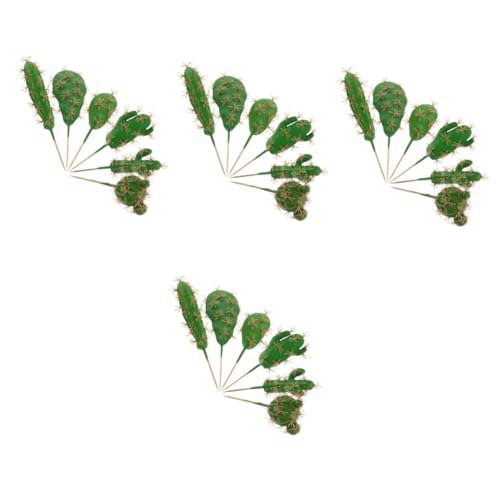 JOINPAYA Decoración De Hogar Cactus Artificiales Plantas Falsas De Imitación para Decorar Interiores 6 Piezas X 4