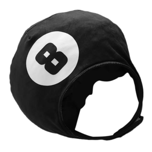 Gadpiparty Sombrero de Peluche Bola de Billar Negro para Cosplay Accesorio Divertido para Fiestas Carnaval y Actuaciones Gorro Suave y Cómodo para Disfraces
