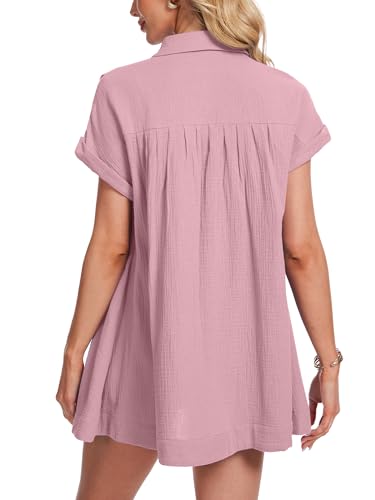 Image of Breezy Lane Beach Cover Up for Women Button Down Shirt Swimsuit Coverup Bathing Suit Cover Ups for Swimwear Vacation
