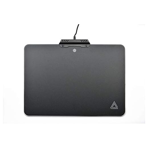 Lexip B5 Gaming Mauspad - RGB starres Mousepad - Farben Einstellung Touch - Reibungsarme Oberfläche - Bessere Kontrolle, Präzision und Reaktionsfähigkeit