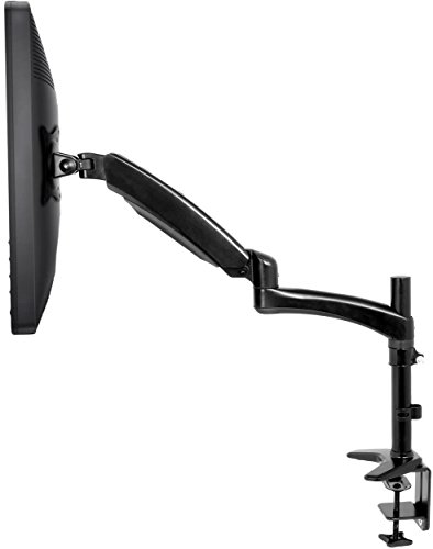 VIVO Premium Black Single Articulating Computer Monitor Arm Desk Mount, Height Adjustable, Tilt, Swivel, Rotation Stand for 1 Screen up to 27 inches STAND-V001JB
