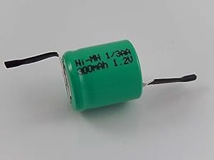 Vhbw 1/3AA Ni-MH Bateria 300 mAh