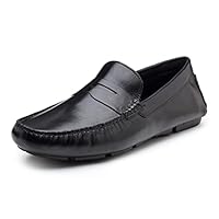 Red Tape Men's Classic Moccasin - Elevated Look, Utmost Comfort, Firm Grip, Slip -Resistance, Shock Absorption, Better Traction & Soft-Cushioned Insole, Model RTE3571, Black, UK8/US9