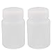 Aexit 2pcs 60ml Bottles & Jars Plastic Wide Mouth Laboratory Reagent Bottle Sample Thicken Dispensing Bottles Bottle Clear
