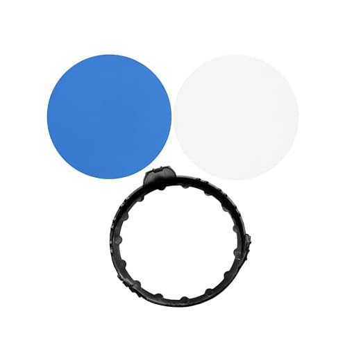BIGSUN Filter Lens Two Colors and Fixing Ring for Spotlight - Blue&White