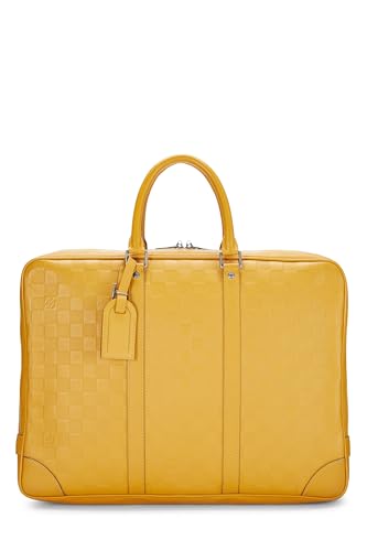 Pre-Loved Yellow Damier Infini Porte-Documents Voyage, Yellow