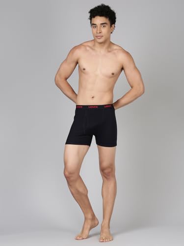 Image of Levi's 001 Classic Boxer Brief for Men | 100% Pure Cotton | Solid | Mid-Rise Men's Underwear | Anti-Roll Waistband | Durable Comfort with Extra Supportive Gusset | Functional Fly | Pack of 2