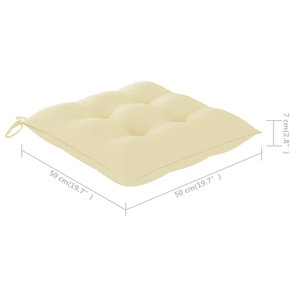 Set di 4 sedie da pranzo da giardino in legno di acacia massiccio con cuscini in poliestere impermeabili, superficie verniciata a olio, design a doghe, portata fino a 110 kg