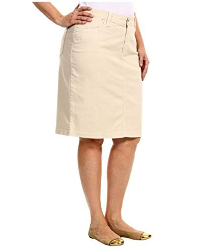 Jack david Womens Plus Size Stretch 24'' Length Casual Twill Cotton Skirt A5003
