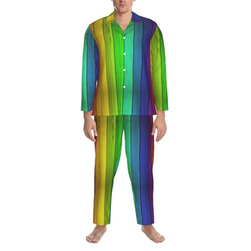 Vêtements de détente hauts manches longues et bas pyjamas hommes pour soirées confort